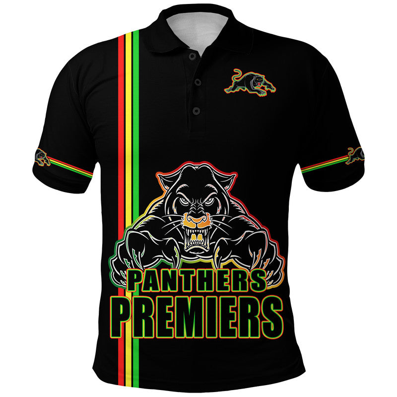 Penrith Panthers Premiers Polo Shirt Angry Panther Simple Style LT9 - Vibe Hoodie Shop