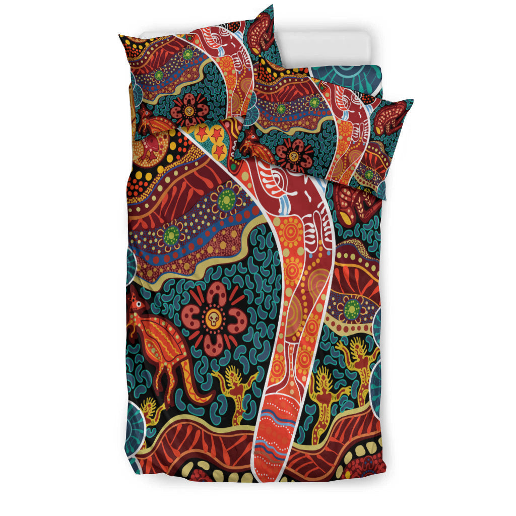 Aboriginal Boomerang Bedding Set Indigenous - Vibe Hoodie Shop