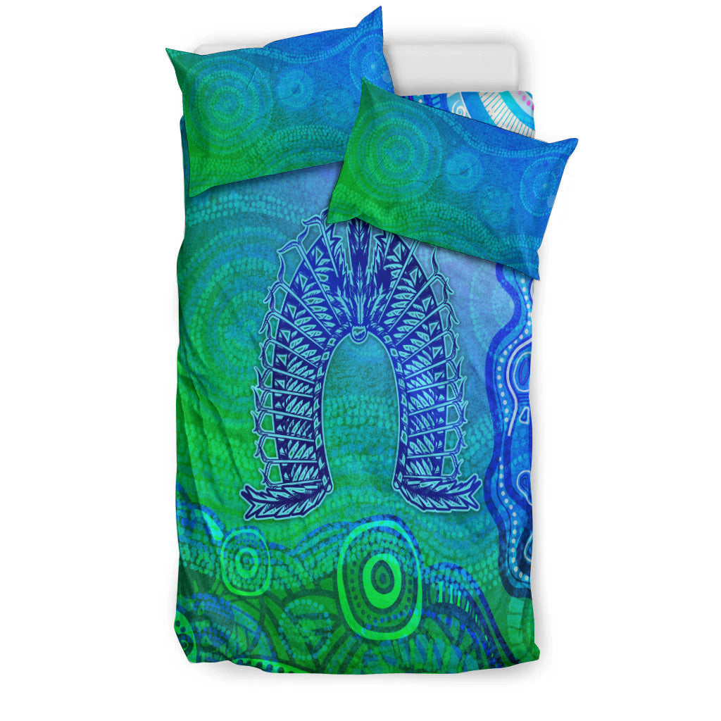 Aboriginal Torres Strait Islands Bedding Set Wave Vibes - Vibe Hoodie Shop