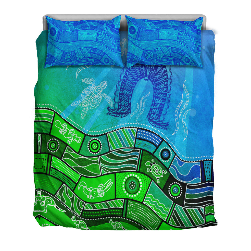 Aboriginal Torres Strait Islands Bedding Set Towards The Light - Vibe Hoodie Shop