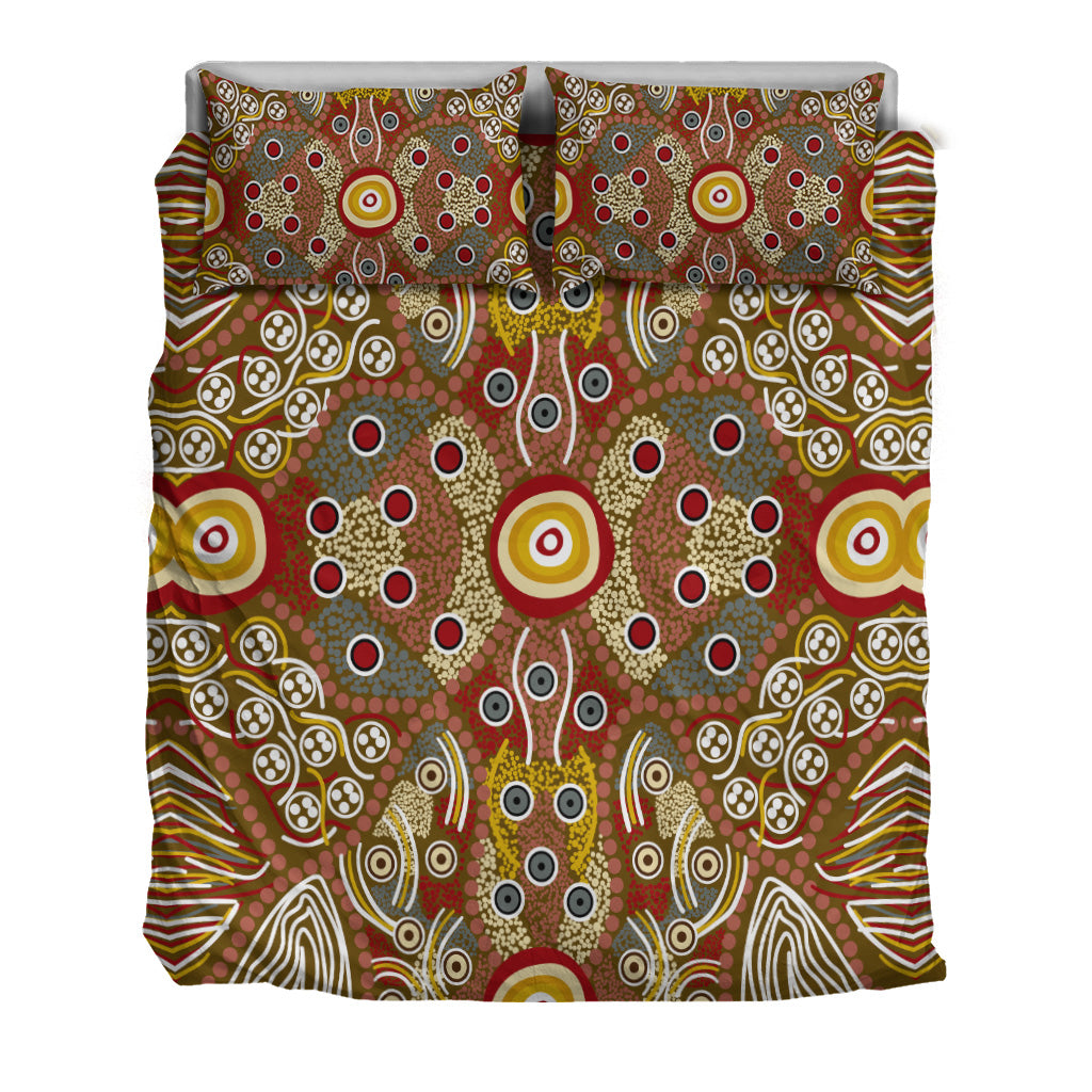 Aboriginal Art Dot Vibes Bedding Set Indigenous - NO.2 - Vibe Hoodie Shop