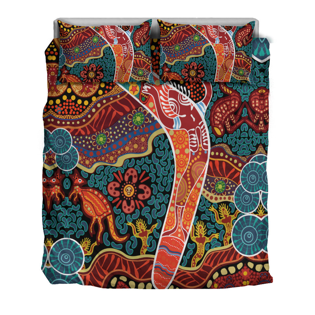 Aboriginal Boomerang Bedding Set Indigenous - Vibe Hoodie Shop