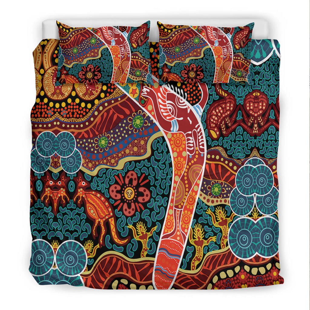 Aboriginal Boomerang Bedding Set Indigenous - Vibe Hoodie Shop