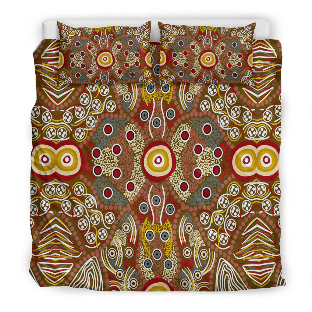 Aboriginal Art Dot Vibes Bedding Set Indigenous - NO.2 - Vibe Hoodie Shop
