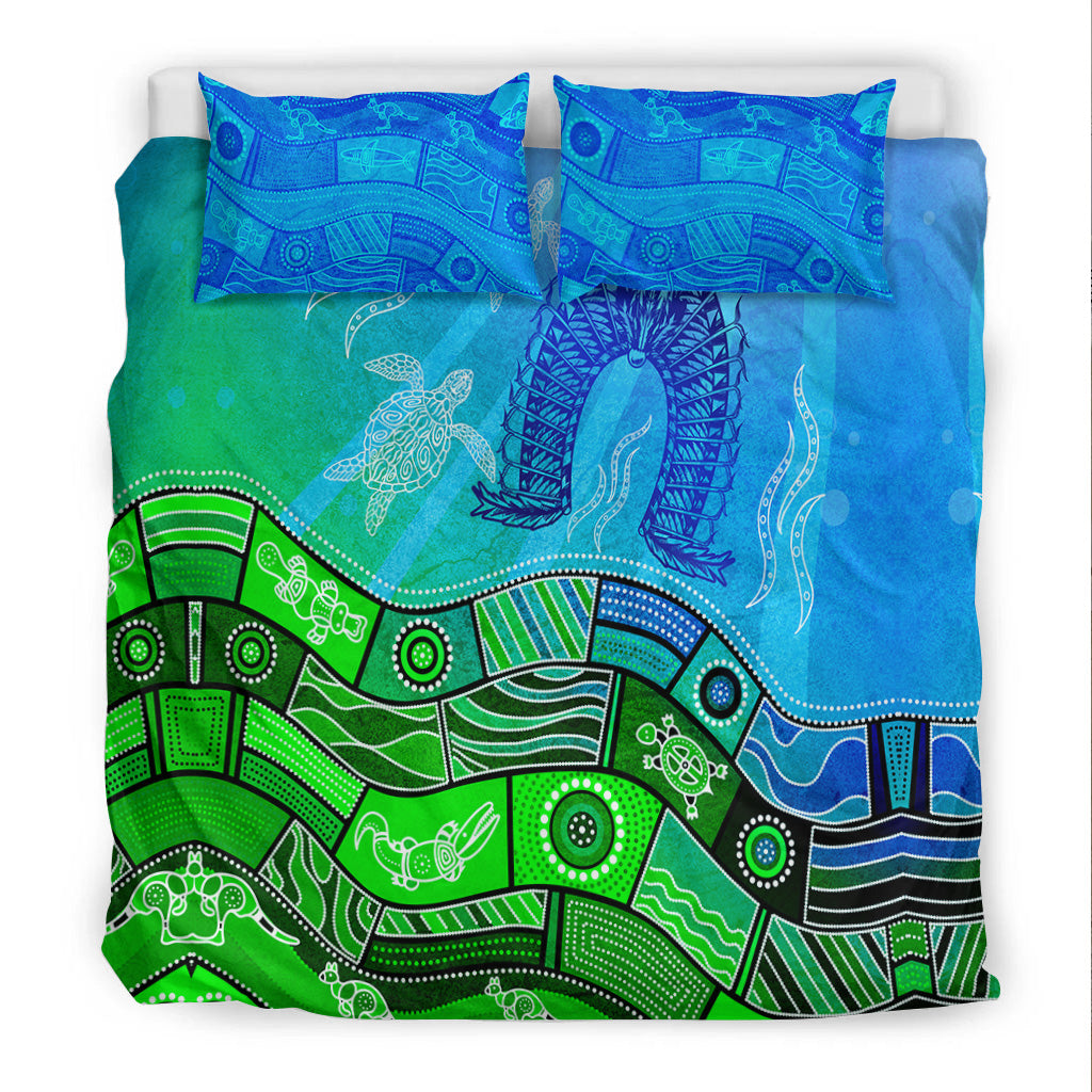 Aboriginal Torres Strait Islands Bedding Set Towards The Light - Vibe Hoodie Shop