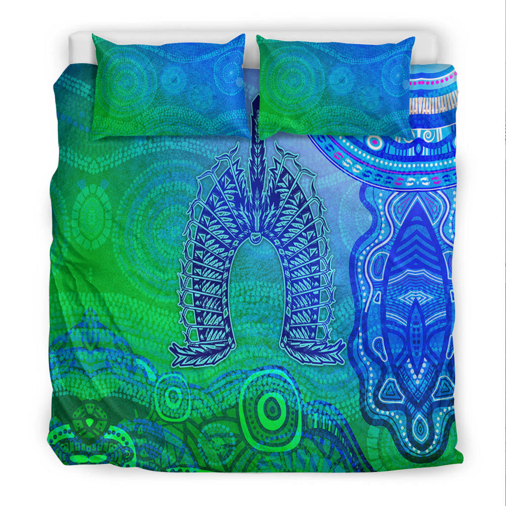 Aboriginal Torres Strait Islands Bedding Set Wave Vibes - Vibe Hoodie Shop