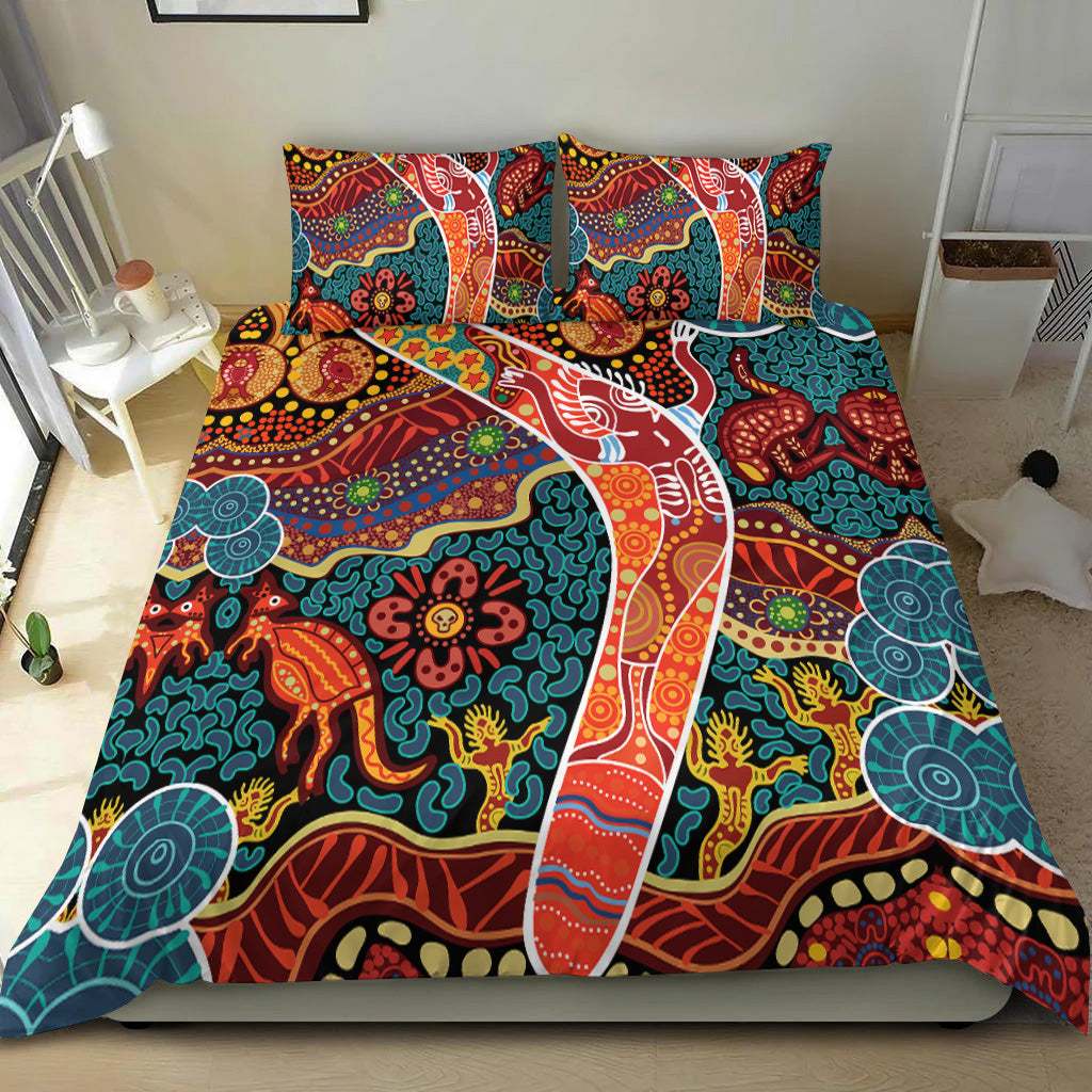 Aboriginal Boomerang Bedding Set Indigenous - Vibe Hoodie Shop