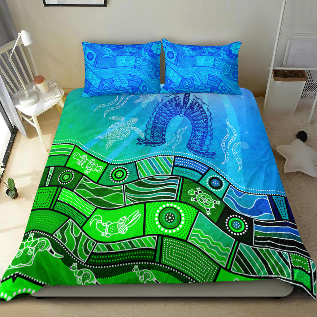 Aboriginal Torres Strait Islands Bedding Set Towards The Light - Vibe Hoodie Shop