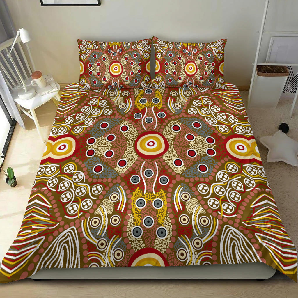 Aboriginal Art Dot Vibes Bedding Set Indigenous - NO.2 - Vibe Hoodie Shop
