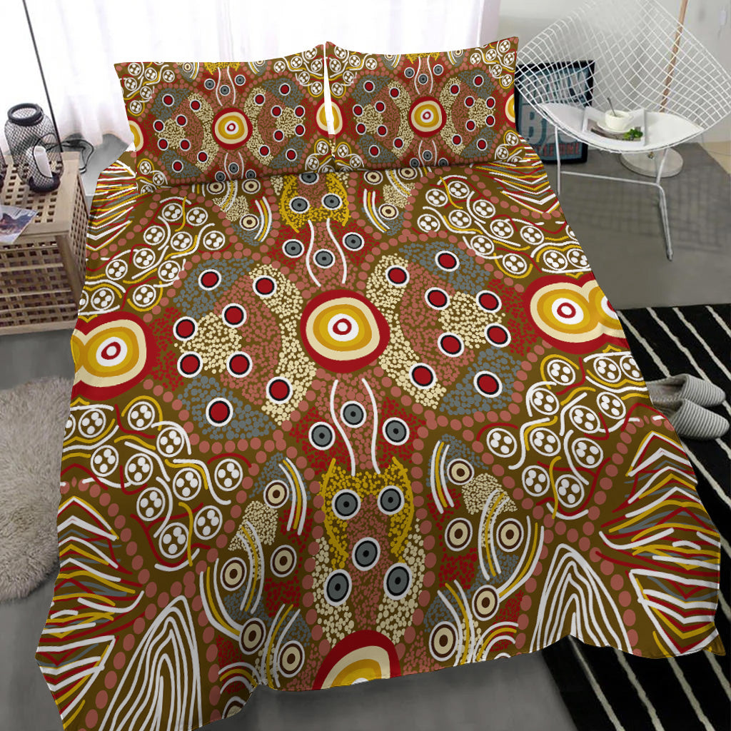 Aboriginal Art Dot Vibes Bedding Set Indigenous - NO.2 - Vibe Hoodie Shop