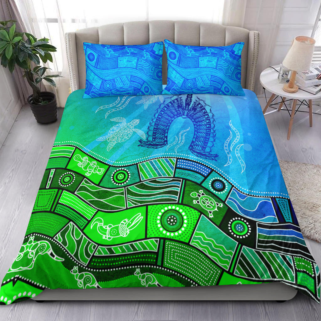 Aboriginal Torres Strait Islands Bedding Set Towards The Light - Vibe Hoodie Shop