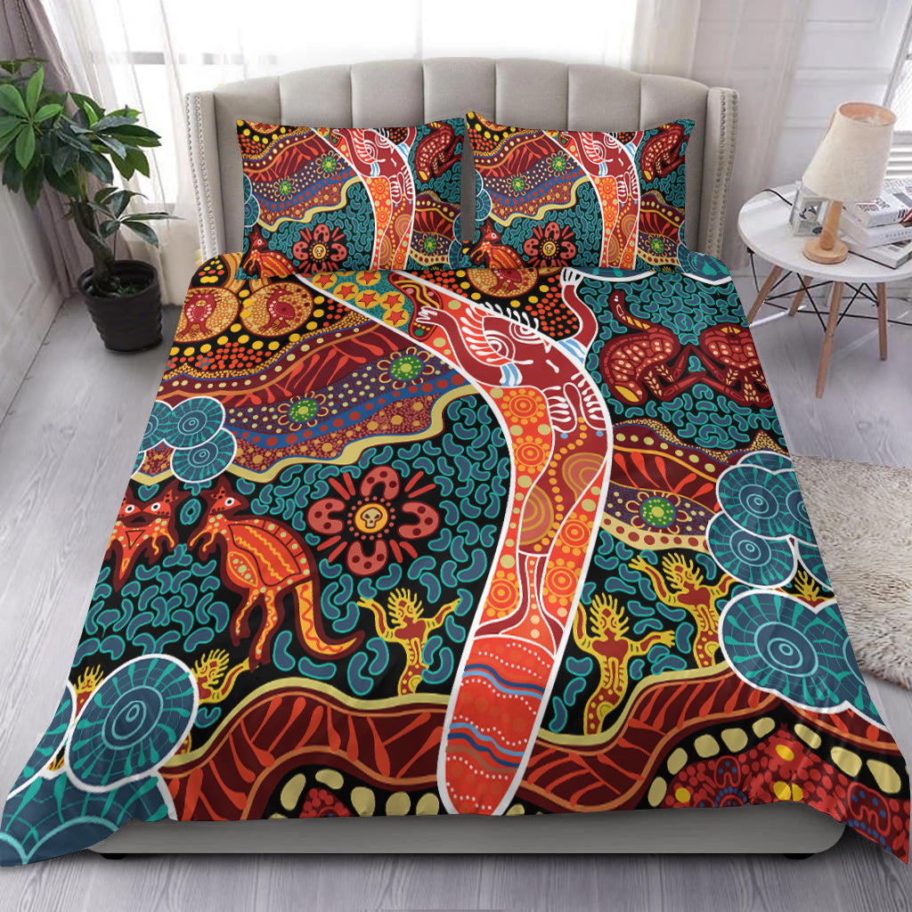 Aboriginal Boomerang Bedding Set Indigenous - Vibe Hoodie Shop