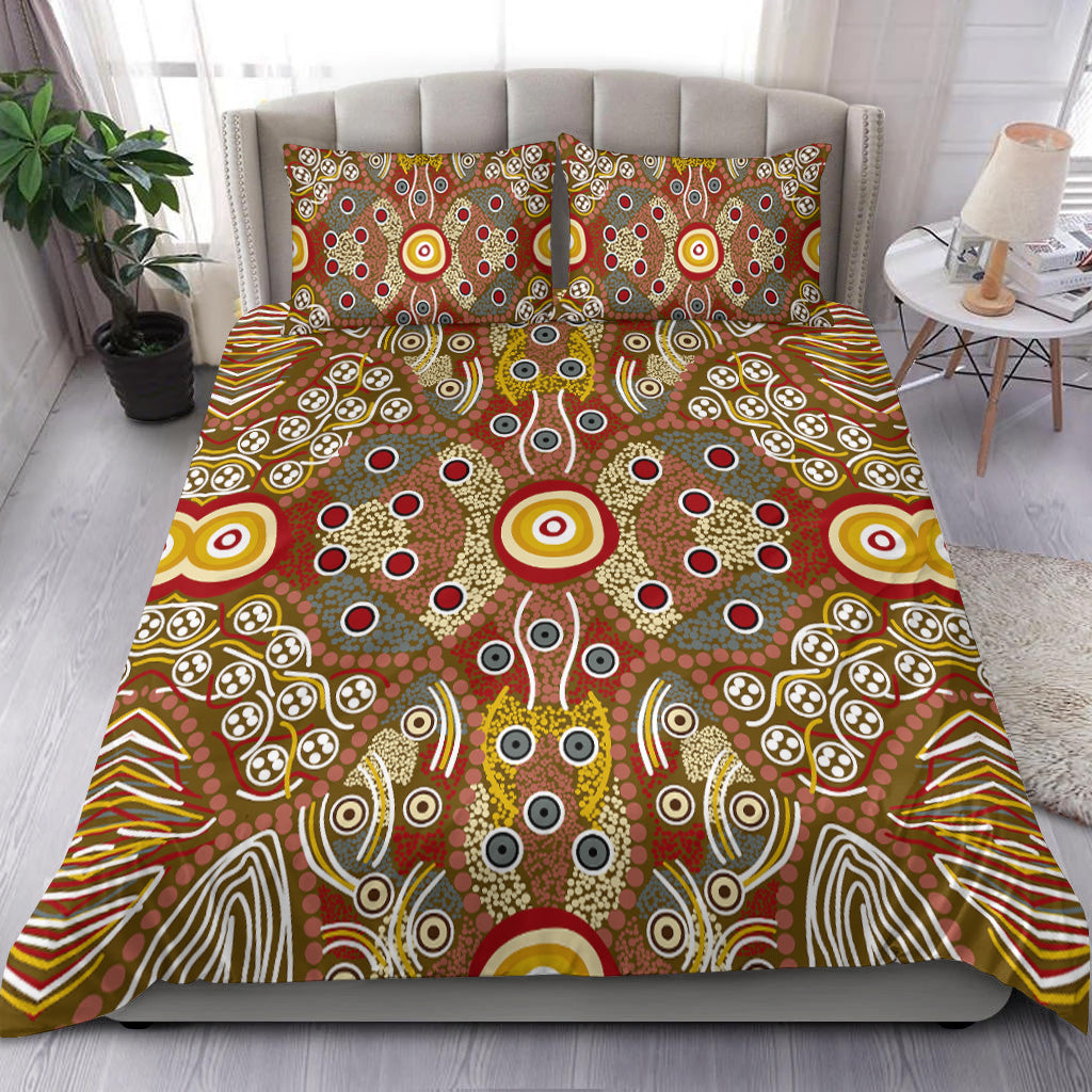 Aboriginal Art Dot Vibes Bedding Set Indigenous - NO.2 - Vibe Hoodie Shop
