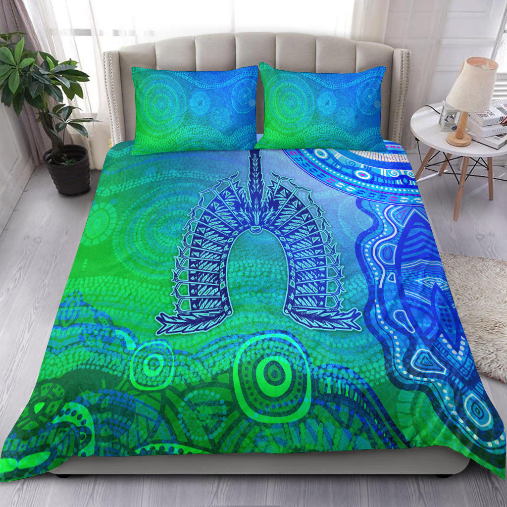 Aboriginal Torres Strait Islands Bedding Set Wave Vibes - Vibe Hoodie Shop