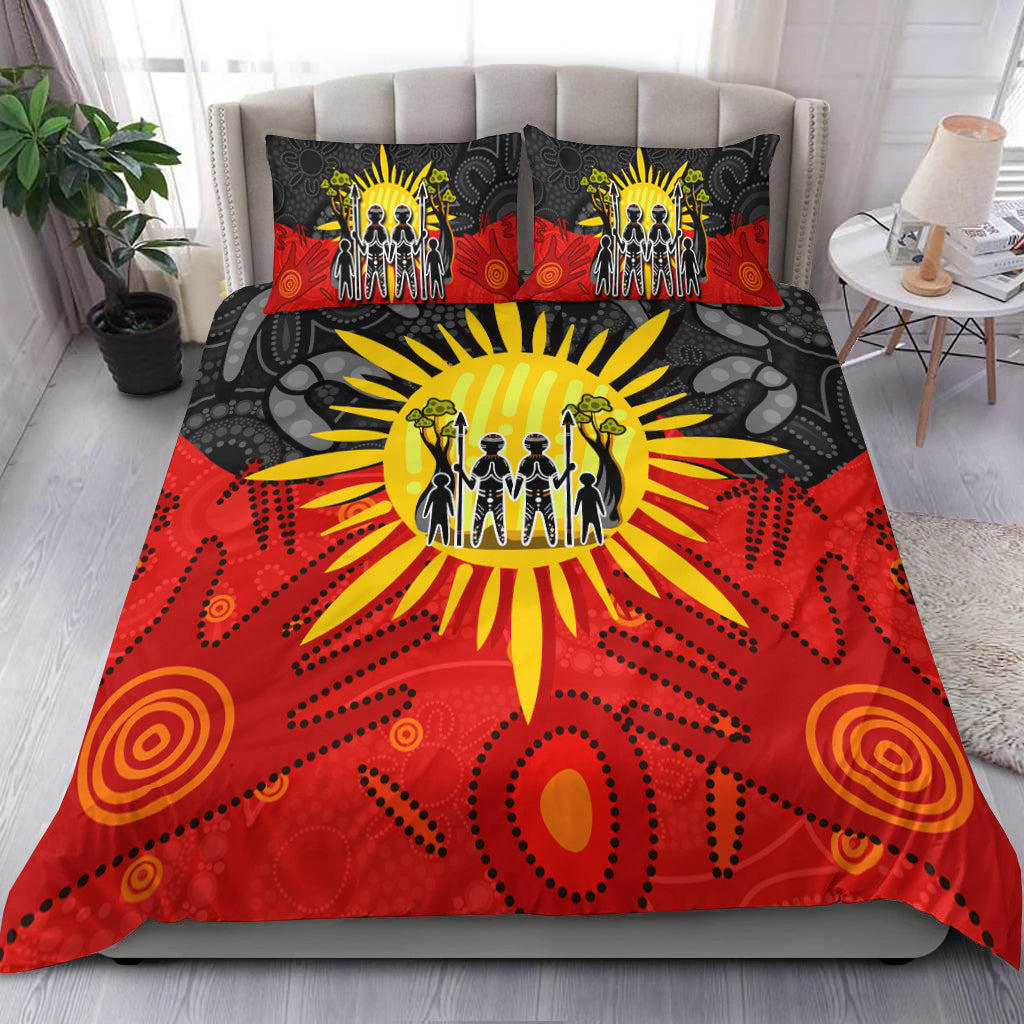 Aboriginal Family Bedding Set Flag Style - Vibe Hoodie Shop