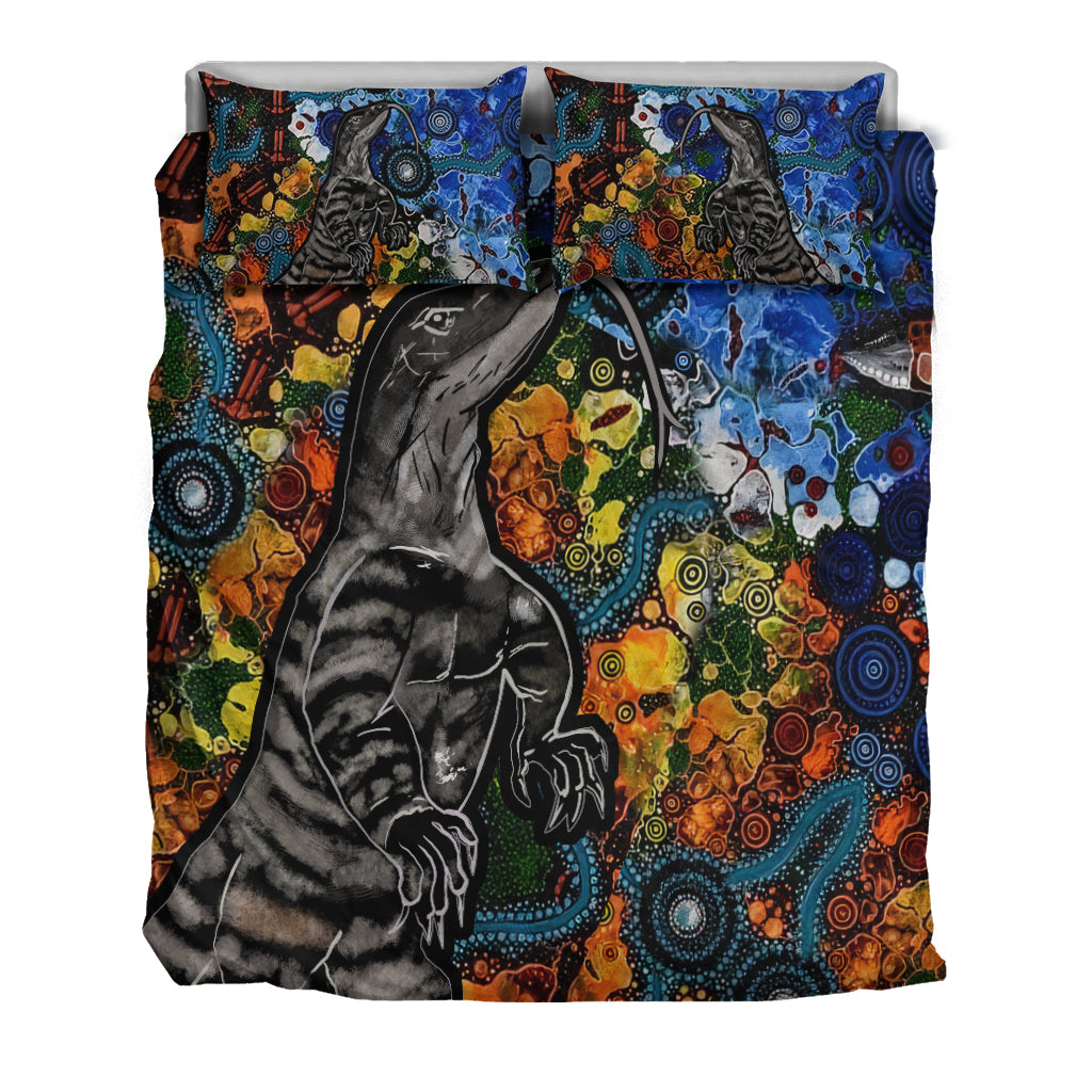 Aboriginal Lizard Tribal Bedding Set - Vibe Hoodie Shop