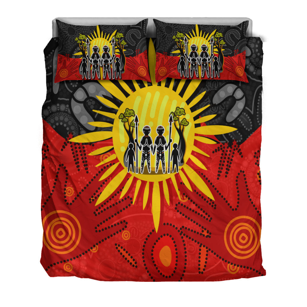 Aboriginal Family Bedding Set Flag Style - Vibe Hoodie Shop