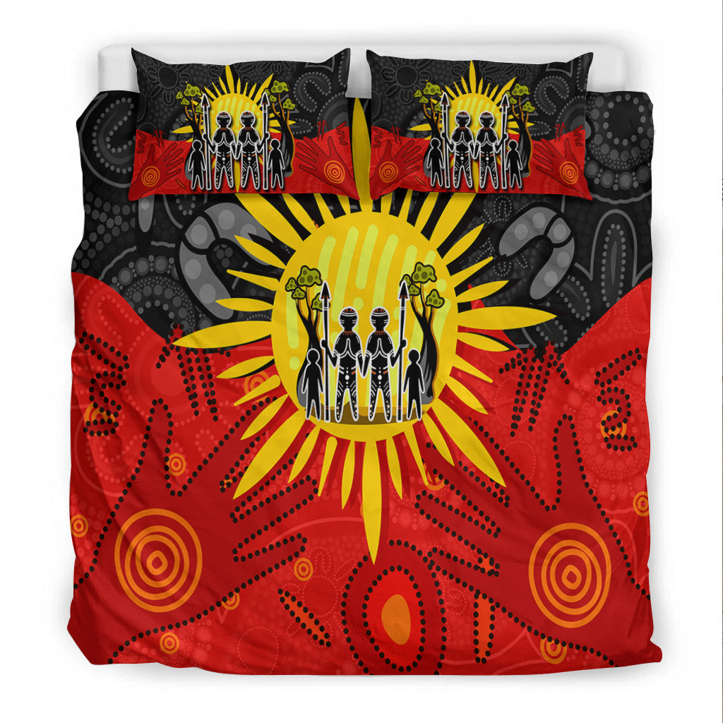 Aboriginal Family Bedding Set Flag Style - Vibe Hoodie Shop