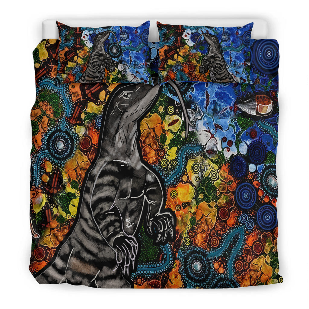 Aboriginal Lizard Tribal Bedding Set - Vibe Hoodie Shop