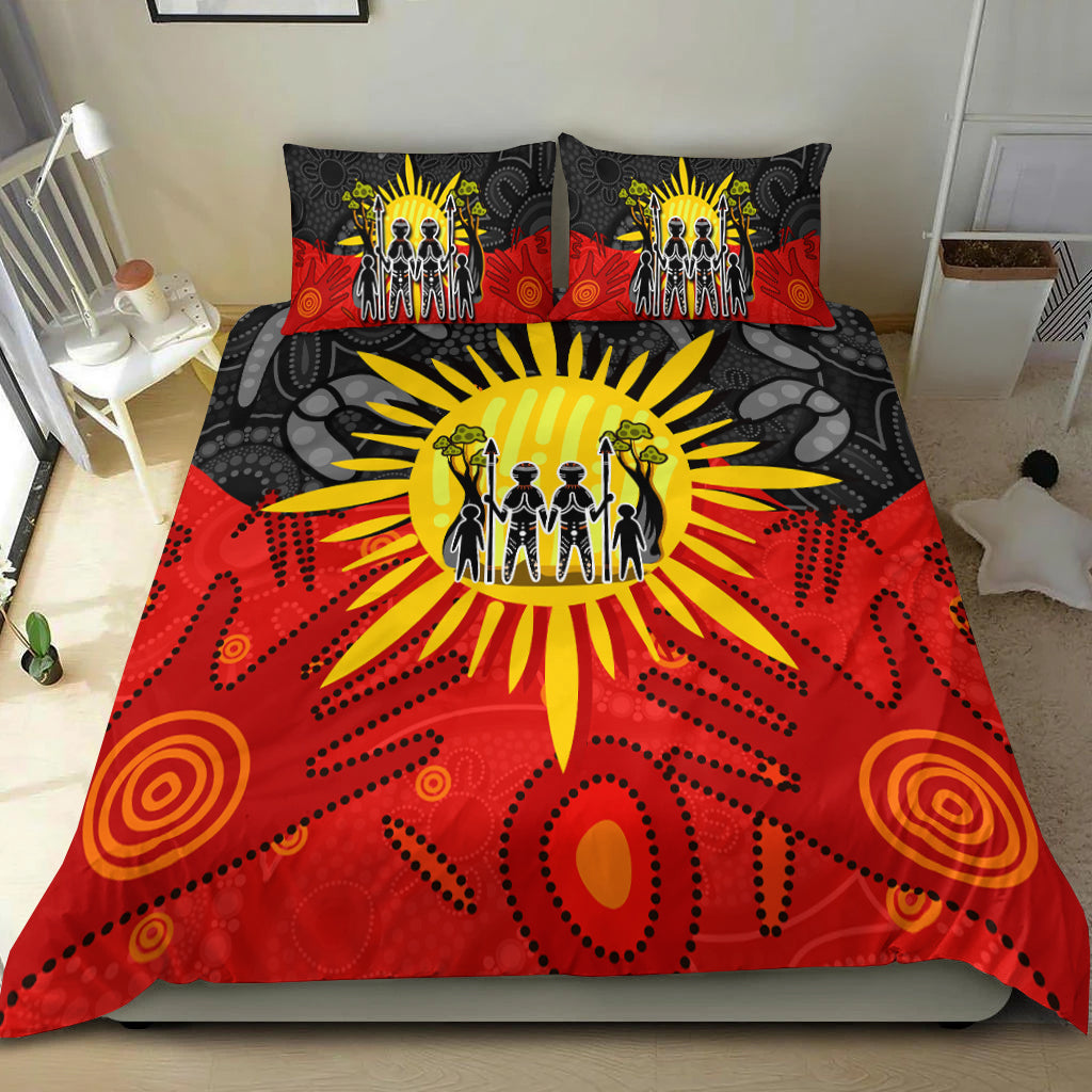 Aboriginal Family Bedding Set Flag Style - Vibe Hoodie Shop