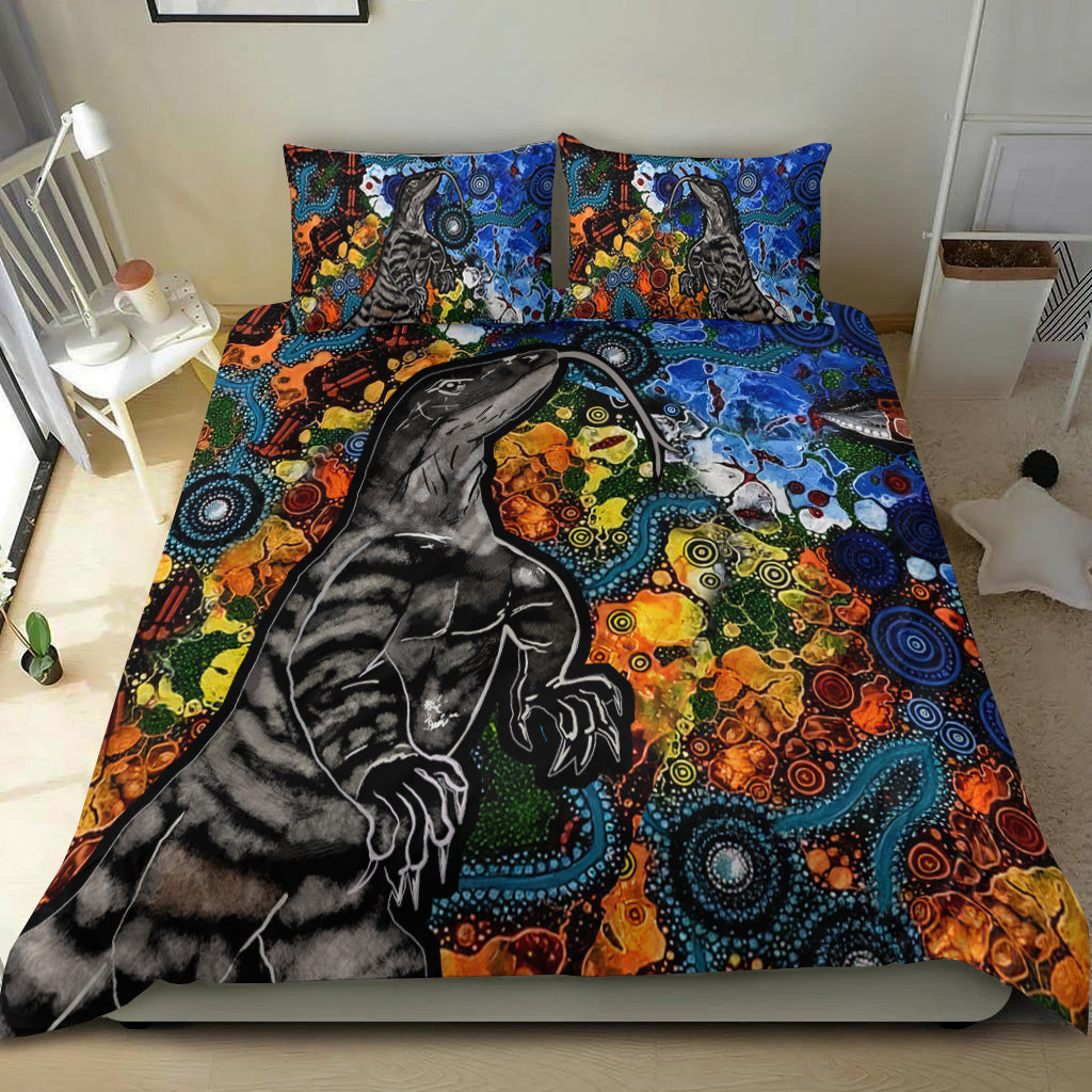 Aboriginal Lizard Tribal Bedding Set - Vibe Hoodie Shop