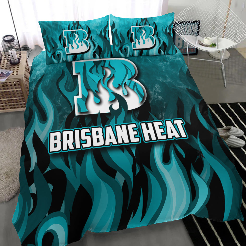 Brisbane Heat Bedding Set Cricket Special Style - Vibe Hoodie Shop