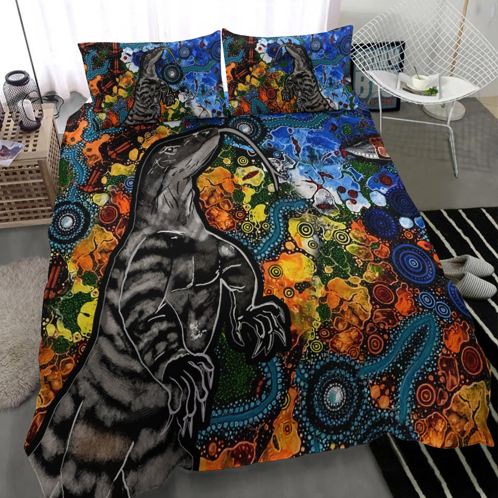Aboriginal Lizard Tribal Bedding Set - Vibe Hoodie Shop