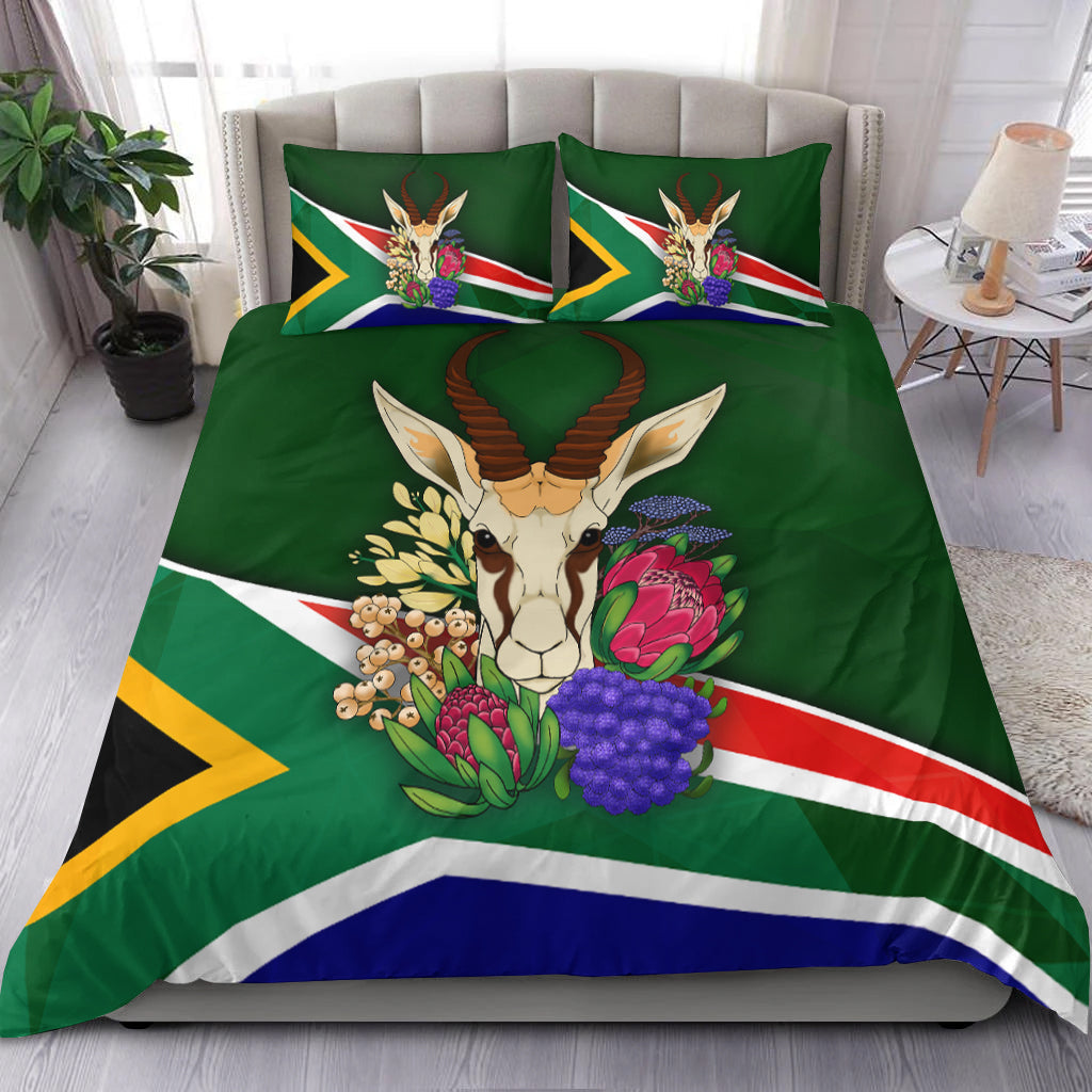 South Africa Springboks Print Bedding Set - - Vibe Hoodie Shop