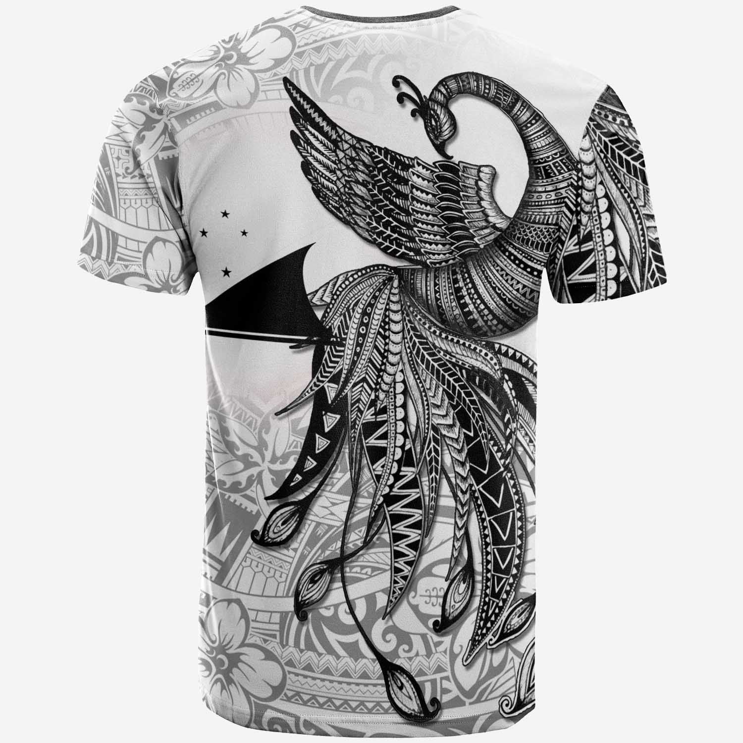 Tokelau Custom Personalised T shirt - Polynesian Phoenix Bird, Fairytales Bird Black - Vibe Hoodie Shop