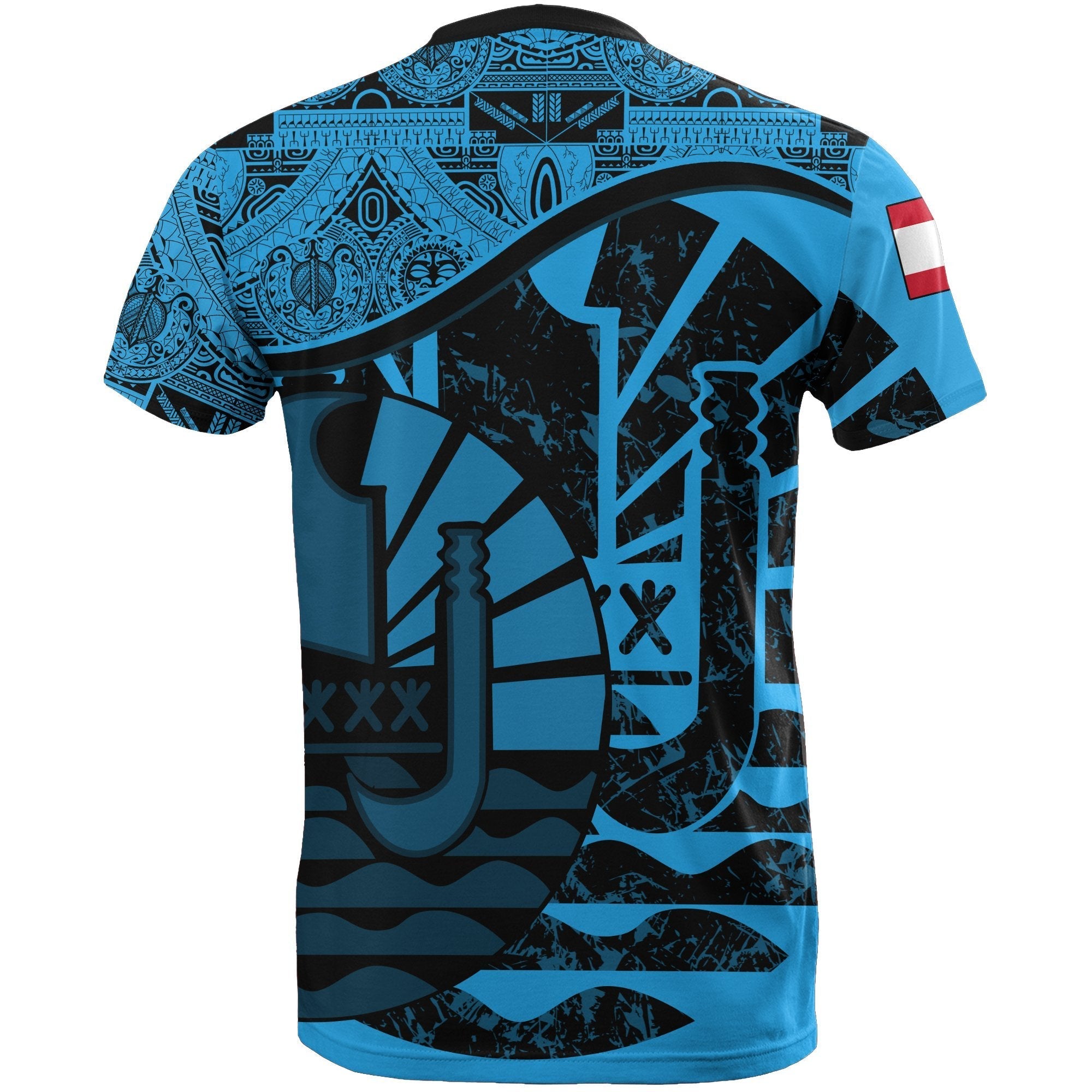 Tahiti Blue Coat Of Arms T shirts - Vibe Hoodie Shop