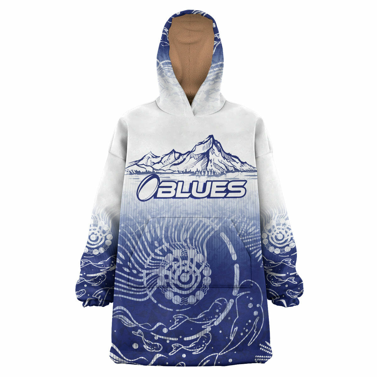 Blues Rugby Snug Hoodie - Custom Blues Rugby Mountain Style Wearable Blanket Hoodie RLT14 - Vibe Hoodie Shop