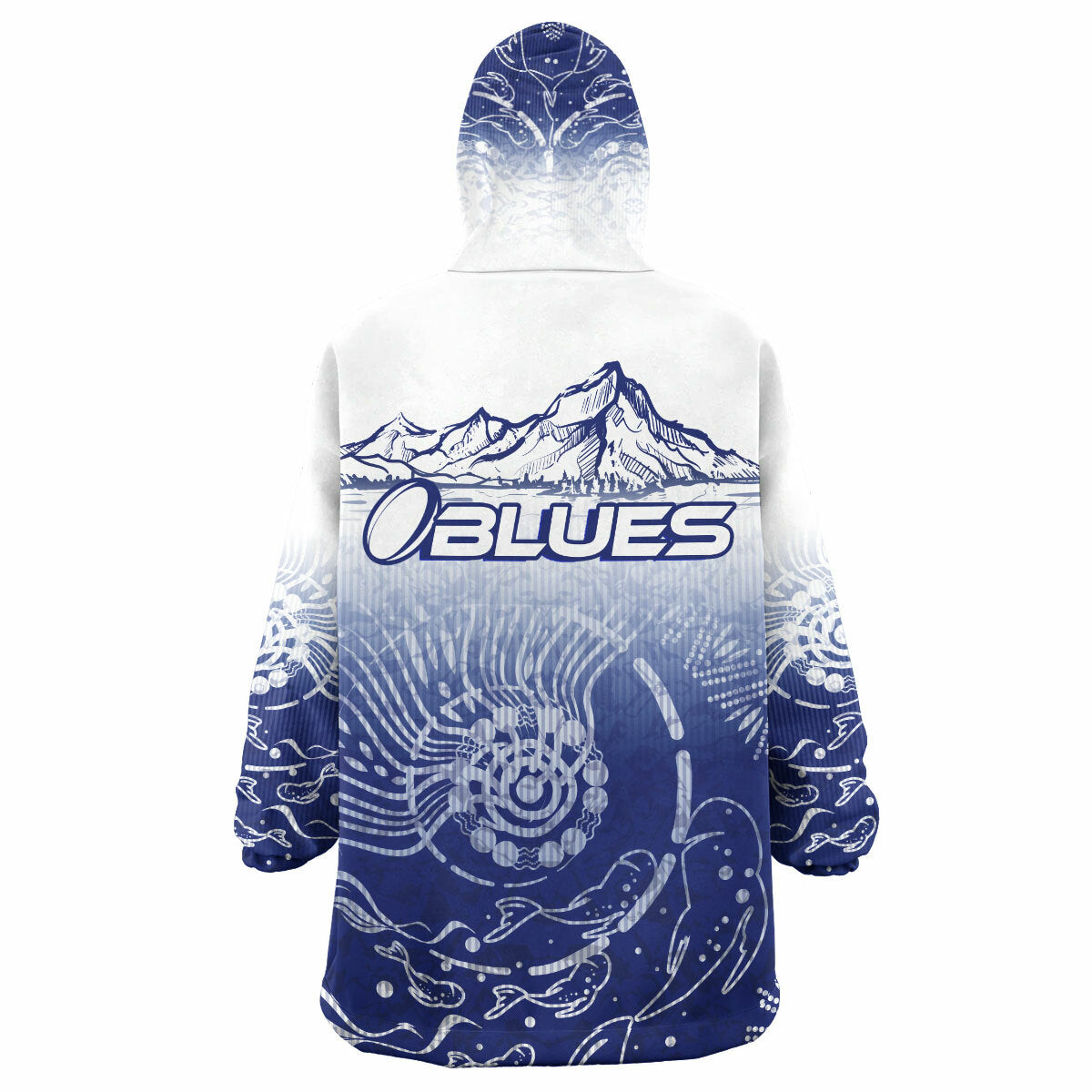 Blues Rugby Snug Hoodie - Custom Blues Rugby Mountain Style Wearable Blanket Hoodie RLT14 - Vibe Hoodie Shop