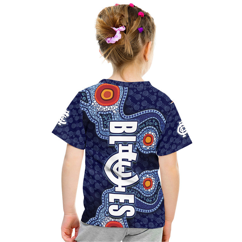 Carlton Blues Indigenous Aboriginal Style T Shirt  LT9 - Vibe Hoodie Shop