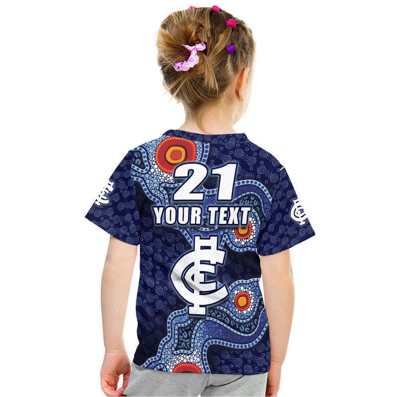 (Custom Personalised) Carlton Blues Indigenous Aboriginal Style T Shirt  LT9 - Vibe Hoodie Shop