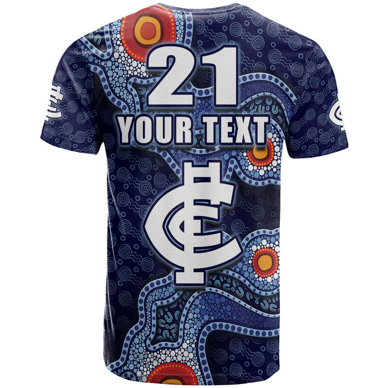 (Custom Personalised) Carlton Blues Indigenous Aboriginal Style T Shirt  LT9 - Vibe Hoodie Shop