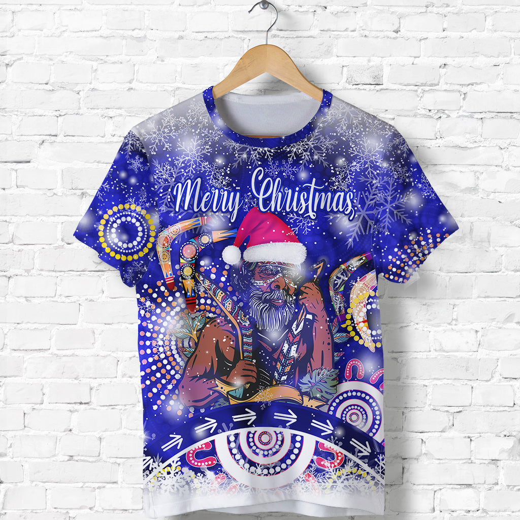 (Custom Personalised) Australian Boomerang Indigenous Vibes Christmas T shirt Original Style - Blue - Vibe Hoodie Shop