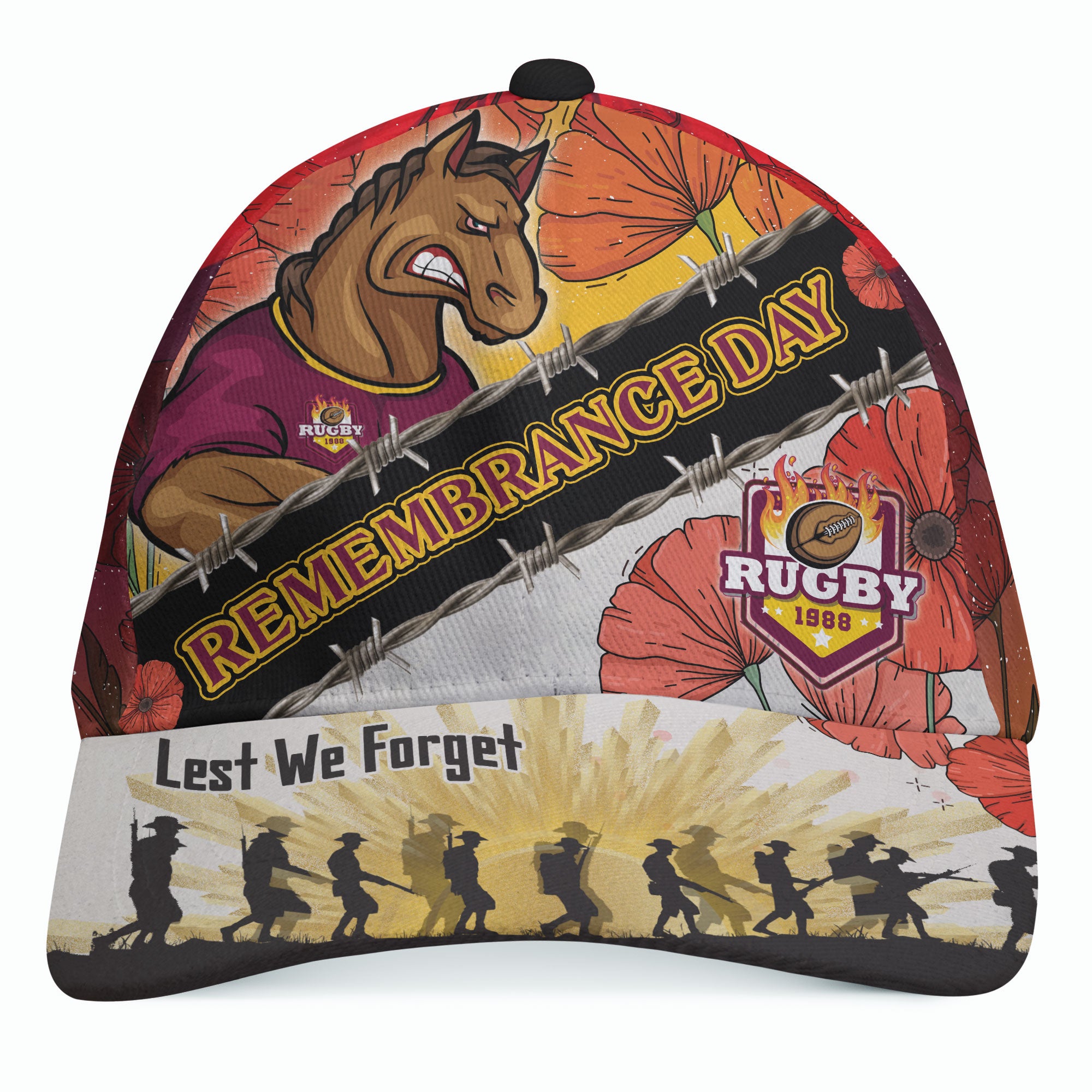 Broncos Rugby Cap - Remembrance Day LEST WE FORGET Cap - Vibe Hoodie Shop