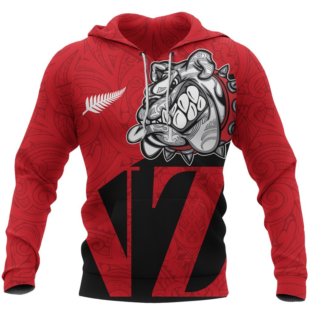 New Zealand Bulldog Hoodie, Maori Bulldog Pullover Hoodie - Vibe Hoodie Shop