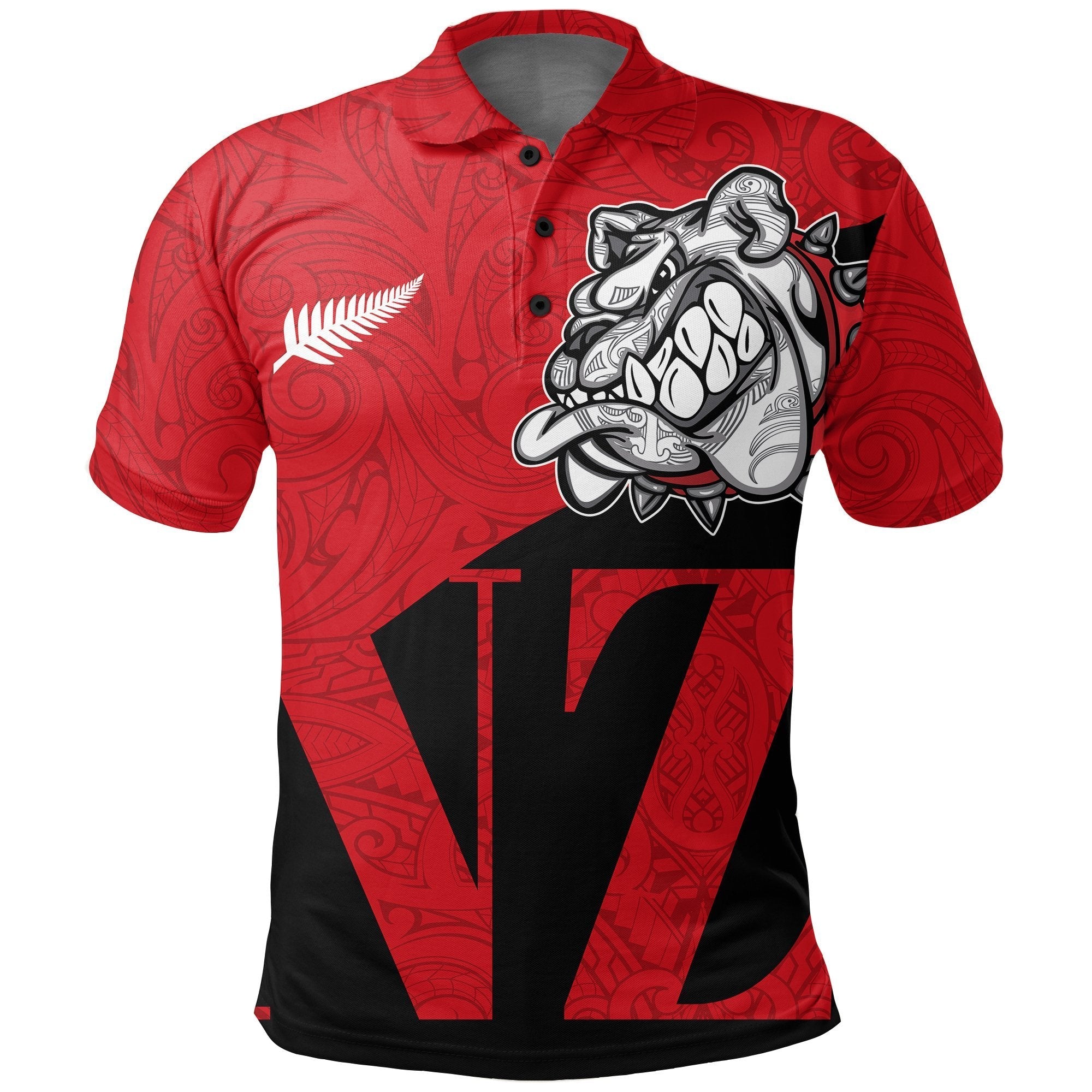 New Zealand Maori Polo Shirt, Maori Bulldog Golf Shirts - Vibe Hoodie Shop