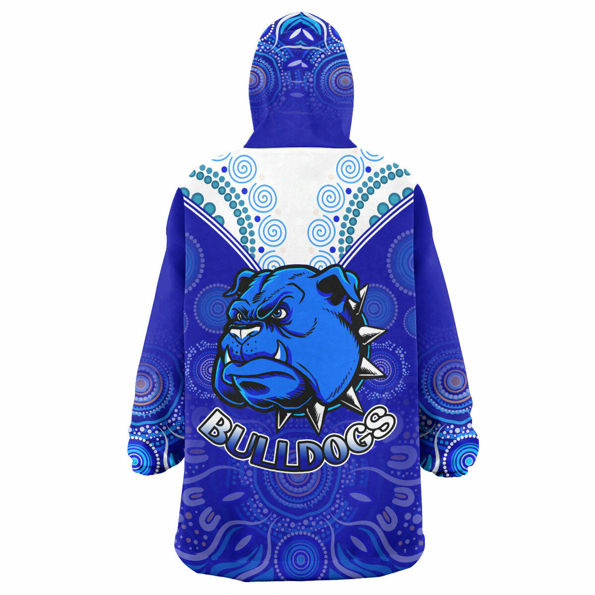 Bulldogs Rugby Snug Hoodie - Custom Bulldogs Aboriginal Style Of Dot Wearable Blanket Hoodie RLT14 - Vibe Hoodie Shop
