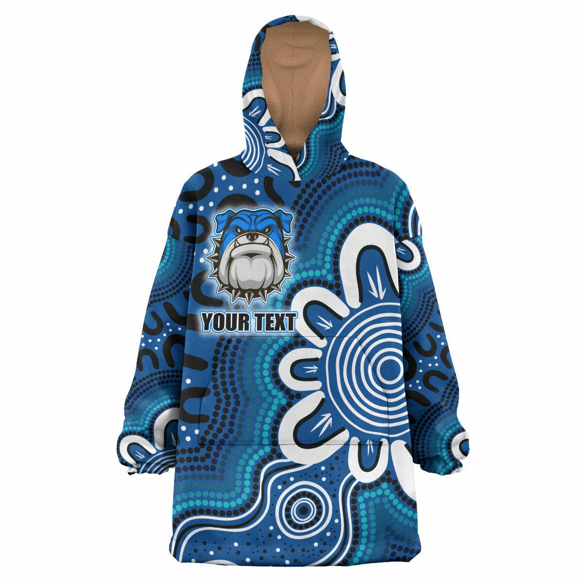 Bulldogs Rugby Snug Hoodie - Custom Bulldogs Esport Mascot Wearable Blanket Hoodie RLT14 - Vibe Hoodie Shop