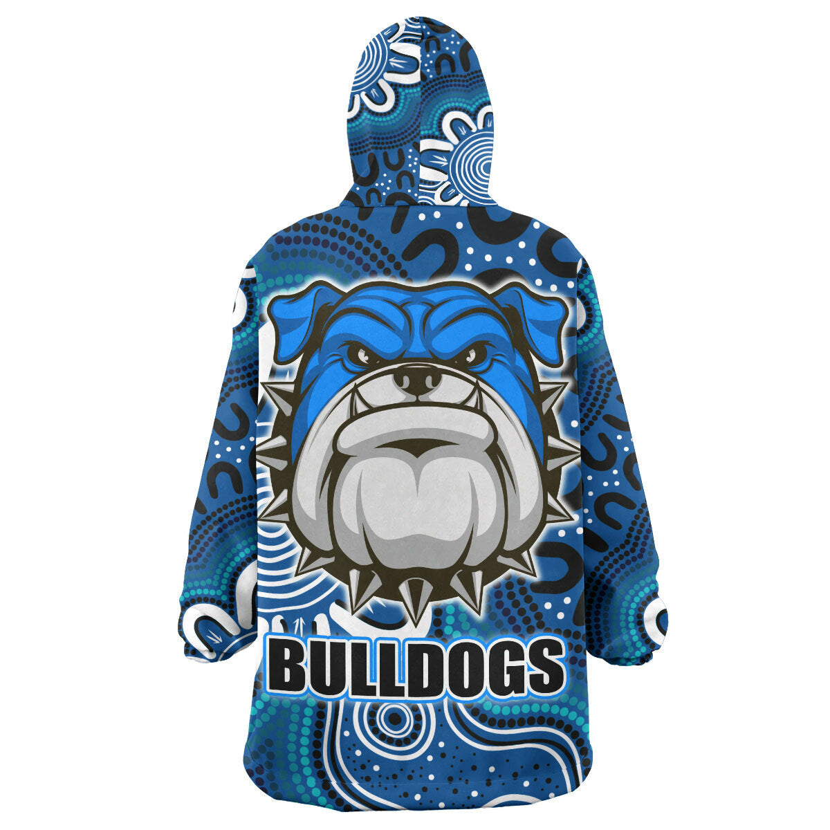 Bulldogs Rugby Snug Hoodie - Custom Bulldogs Esport Mascot Wearable Blanket Hoodie RLT14 - Vibe Hoodie Shop