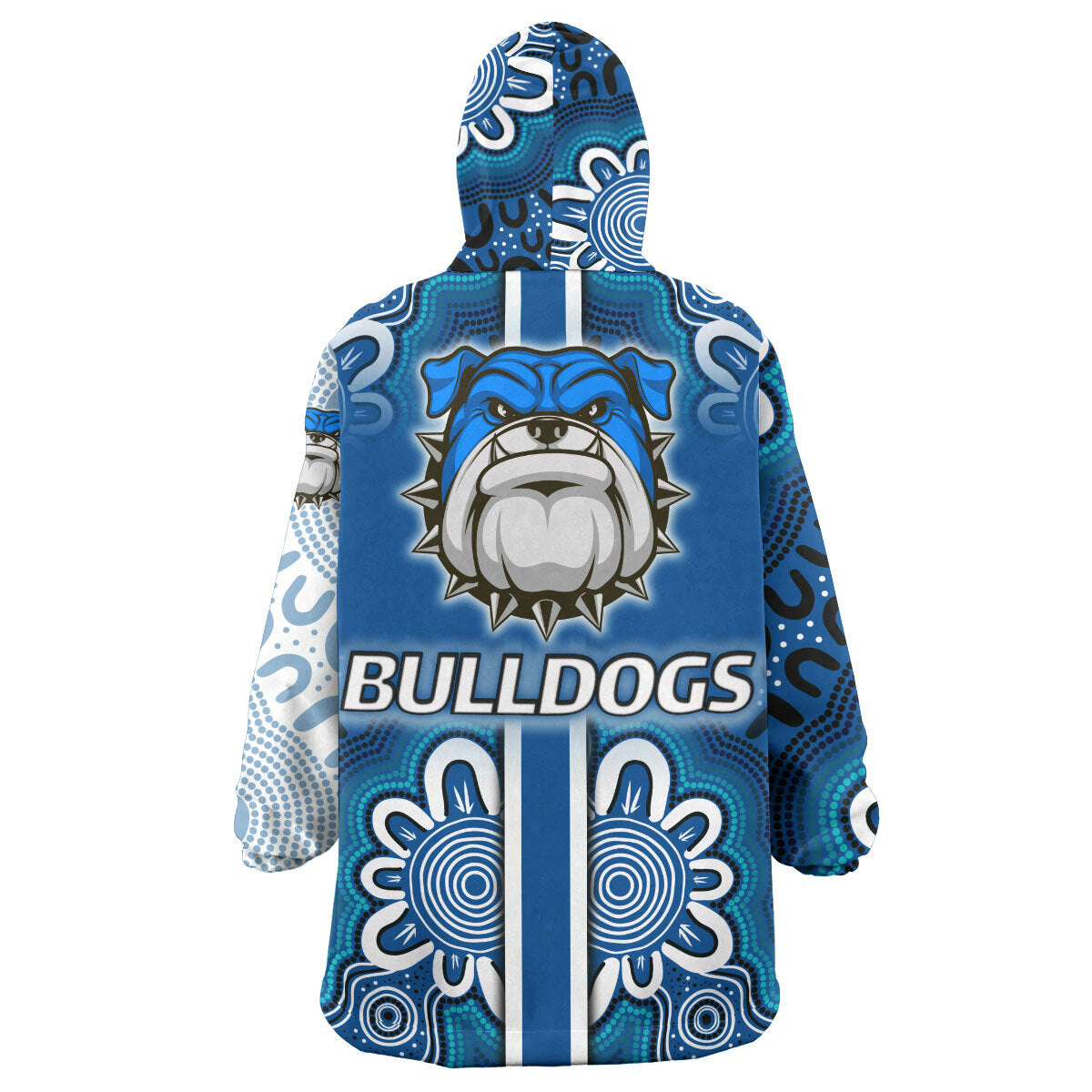 Bulldogs Rugby Snug Hoodie - Custom Bulldogs Logo Aboriginal Indigenous Sport Style Wearable Blanket Hoodie RLT14 - Vibe Hoodie Shop