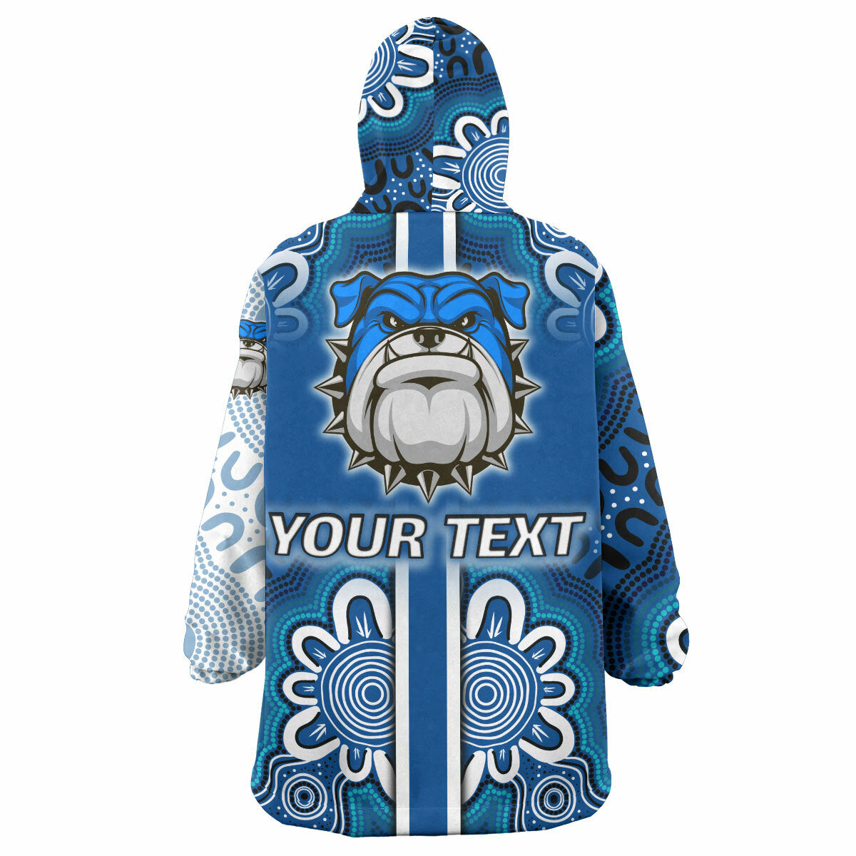 Bulldogs Rugby Snug Hoodie - Custom Bulldogs Logo Aboriginal Indigenous Sport Style Wearable Blanket Hoodie RLT14 - Vibe Hoodie Shop
