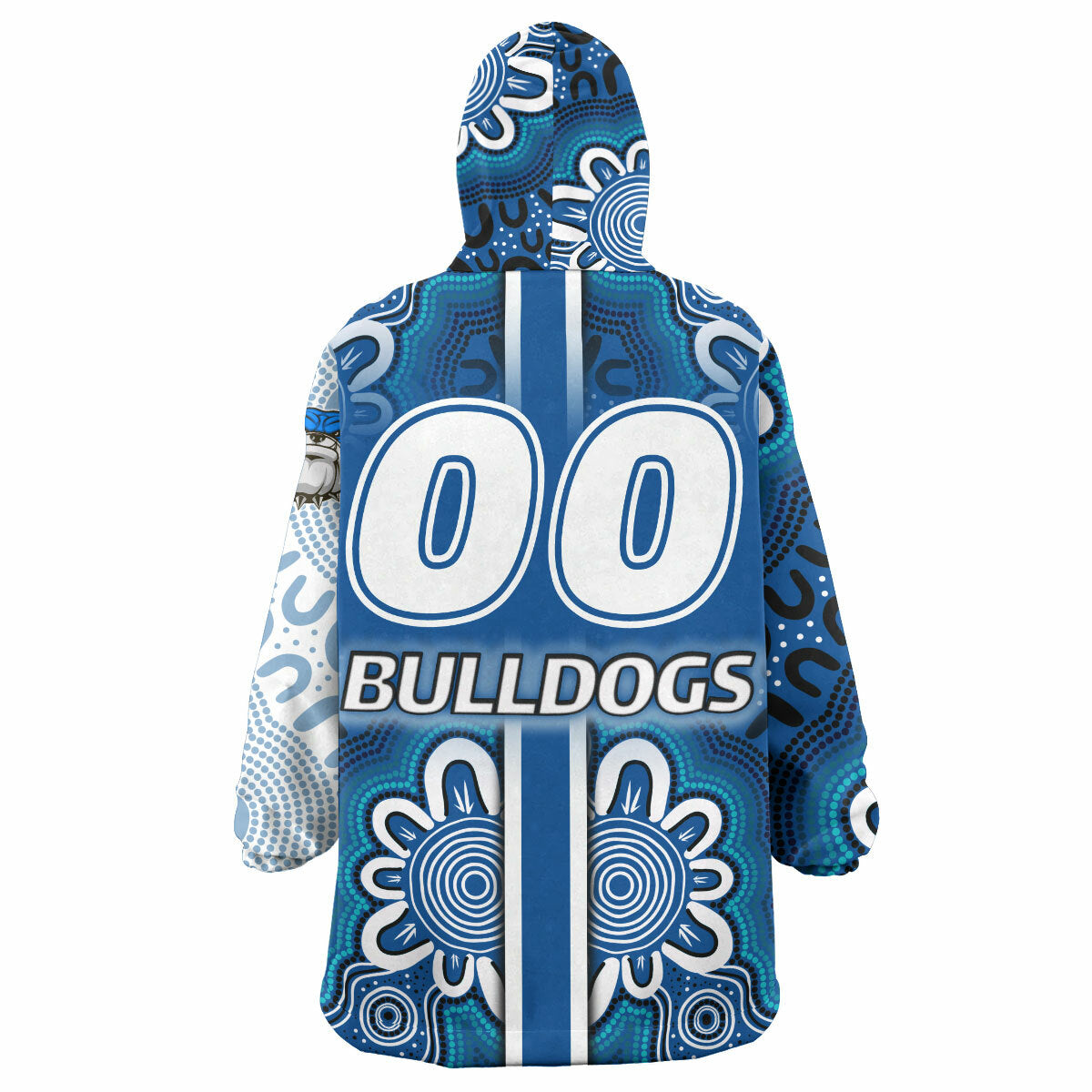 Bulldogs Rugby Snug Hoodie - Custom Bulldogs Logo Aboriginal Indigenous Sport Style Wearable Blanket Hoodie RLT14 - Vibe Hoodie Shop
