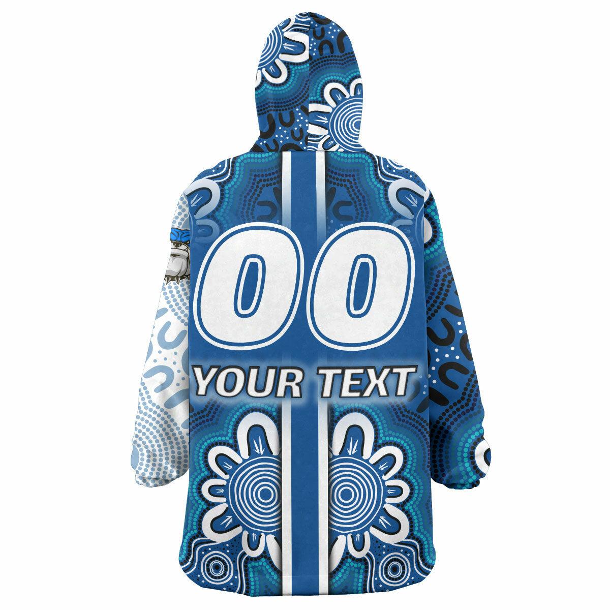 Bulldogs Rugby Snug Hoodie - Custom Bulldogs Logo Aboriginal Indigenous Sport Style Wearable Blanket Hoodie RLT14 - Vibe Hoodie Shop