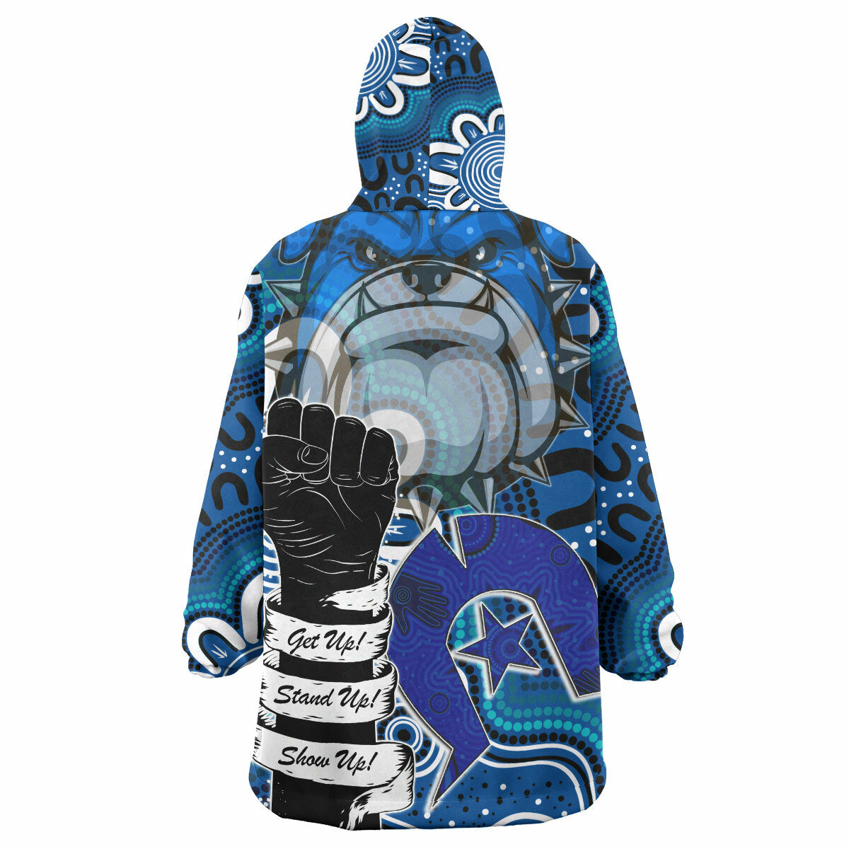 Bulldogs Rugby Snug Hoodie - Custom Naidoc Week Bulldogs Esport Mascot Wearable Blanket Hoodie RLT14 - Vibe Hoodie Shop