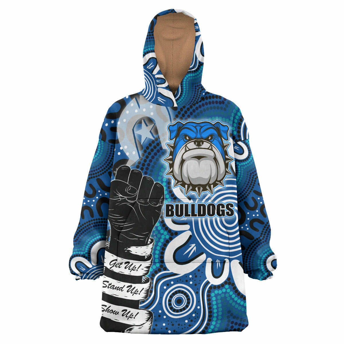 Bulldogs Rugby Snug Hoodie - Custom Naidoc Week Bulldogs Esport Mascot Wearable Blanket Hoodie RLT14 - Vibe Hoodie Shop