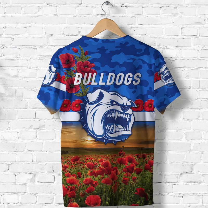 Western Bulldogs ANZAC T shirt Poppy Vibes - Vibe Hoodie Shop
