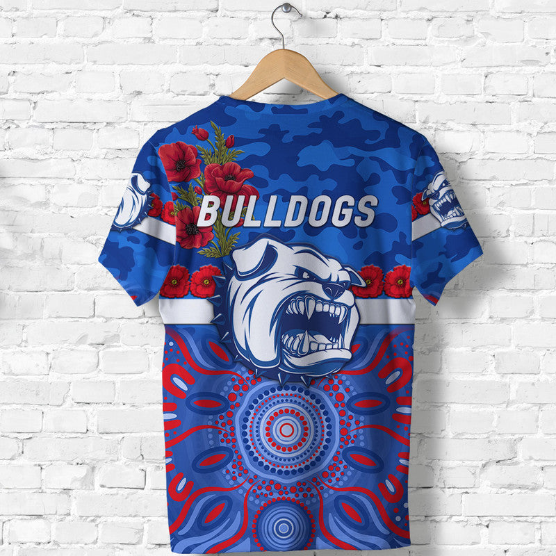 Western Bulldogs ANZAC T shirt Indigenous Vibes - Vibe Hoodie Shop